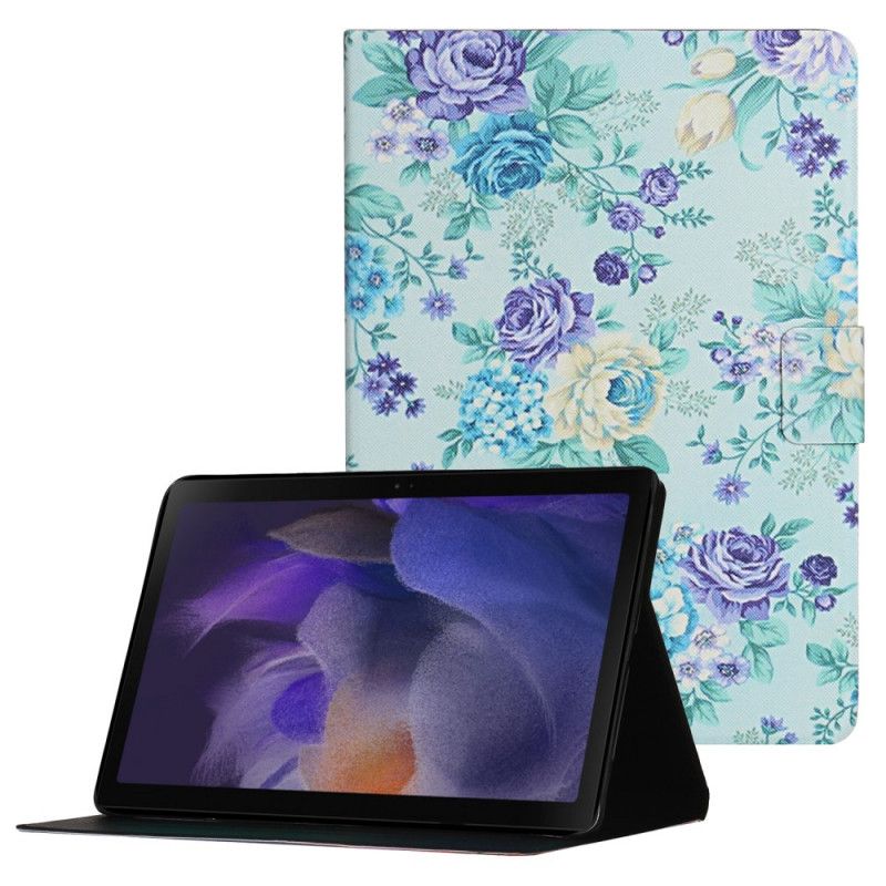 Lærdeksel Folio Deksel Samsung Galaxy Tab A8 Mobildeksel (2021) Blomster Blomster Blomster