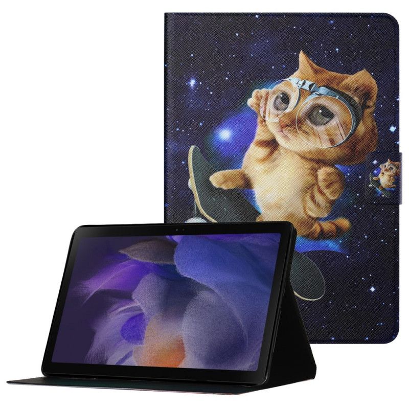 Lærdeksel Folio Deksel Samsung Galaxy Tab A8 Mobildeksel (2021) Cat Skateboard