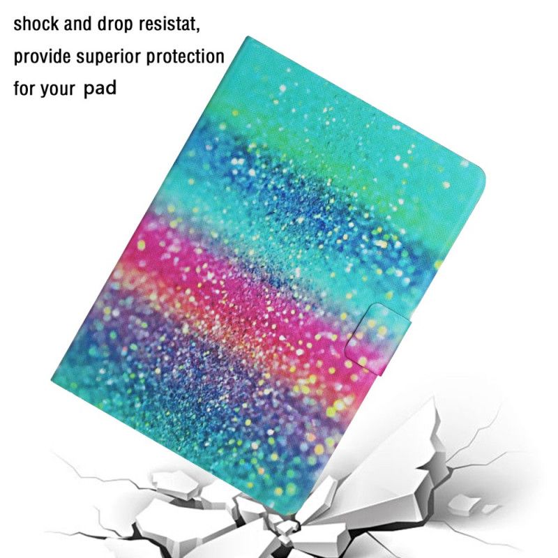 Lærdeksel Folio Deksel Samsung Galaxy Tab A8 Mobildeksel (2021) Glitter Element