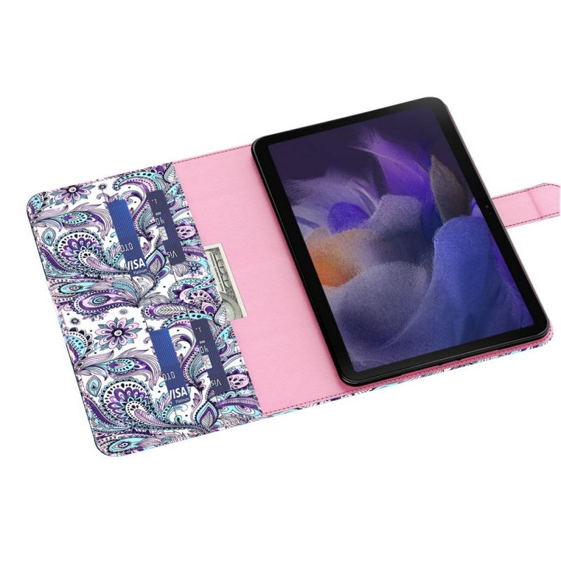 Lærdeksel Folio Deksel Samsung Galaxy Tab A8 Mobildeksel (2021) Paisley-mønster