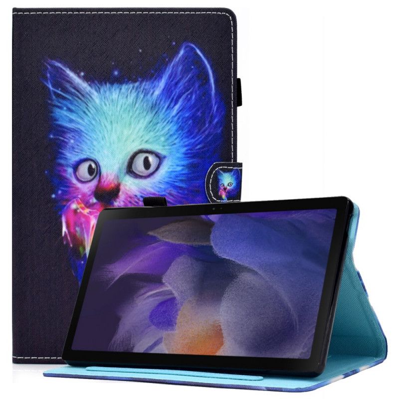 Lærdeksel Folio Deksel Samsung Galaxy Tab A8 Mobildeksel (2021) Psycho Cat