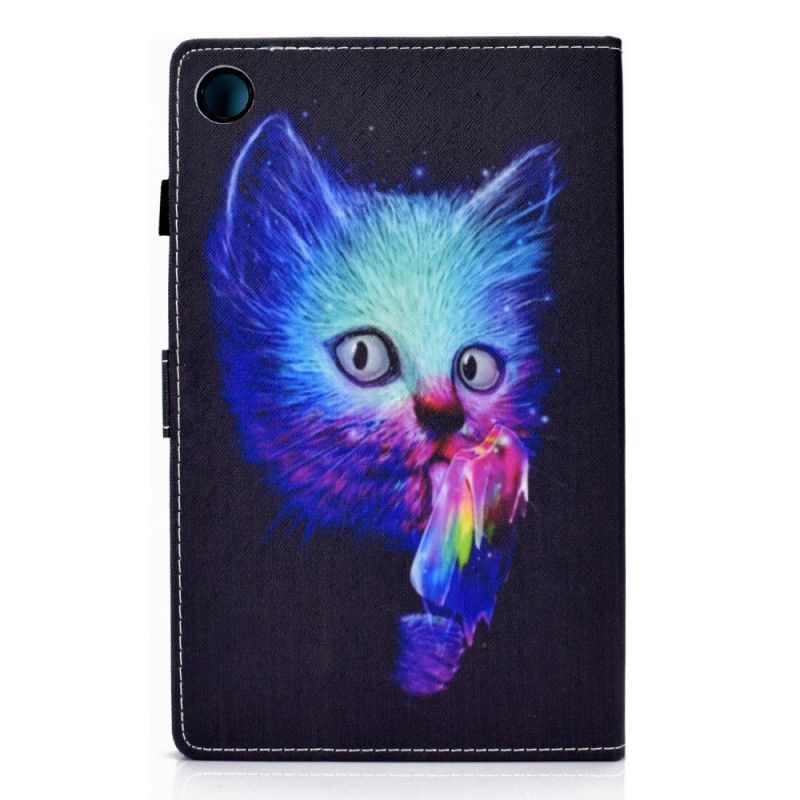 Lærdeksel Folio Deksel Samsung Galaxy Tab A8 Mobildeksel (2021) Psycho Cat