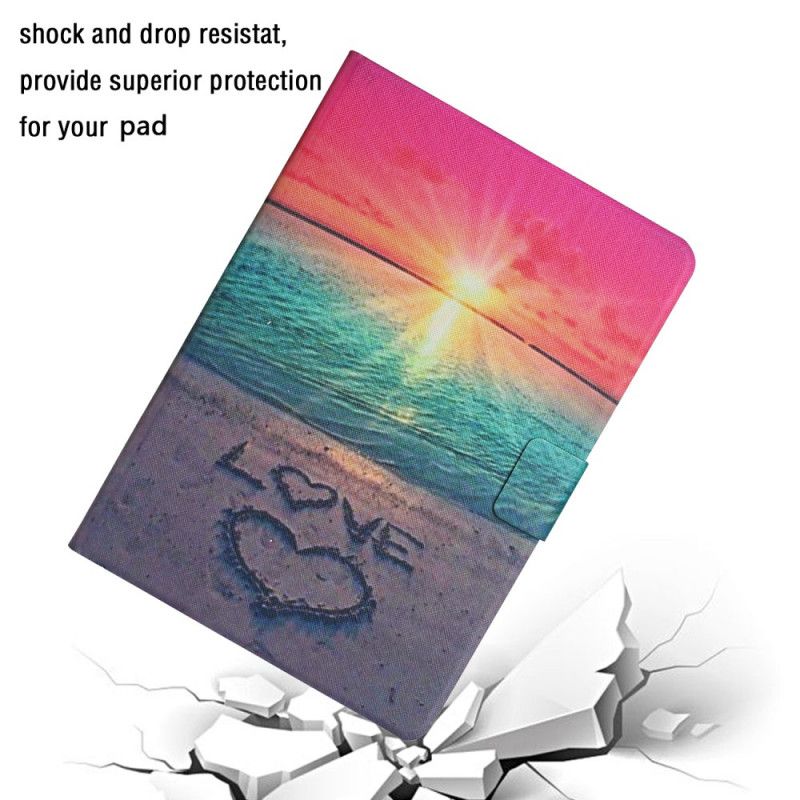 Lærdeksel Folio Deksel Samsung Galaxy Tab A8 Mobildeksel (2021) Sunset Love