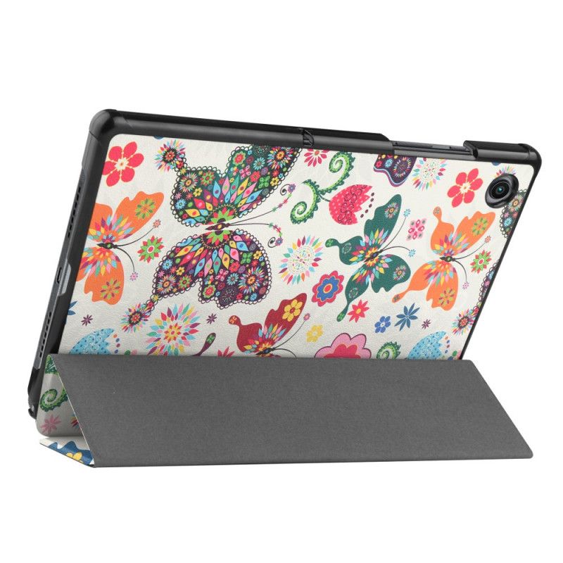 Smart Case Samsung Galaxy Tab A8 (2021) Forsterkede Sommerfugler Og Blomster