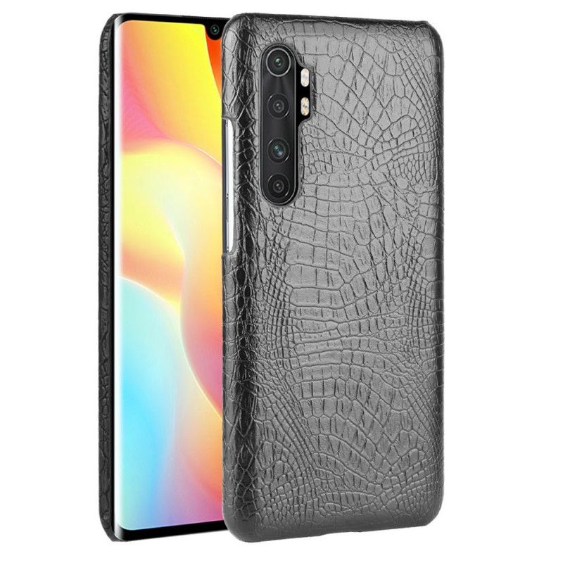 Deksel for Xiaomi Mi Note 10 Lite Svart Krokodillehudstil