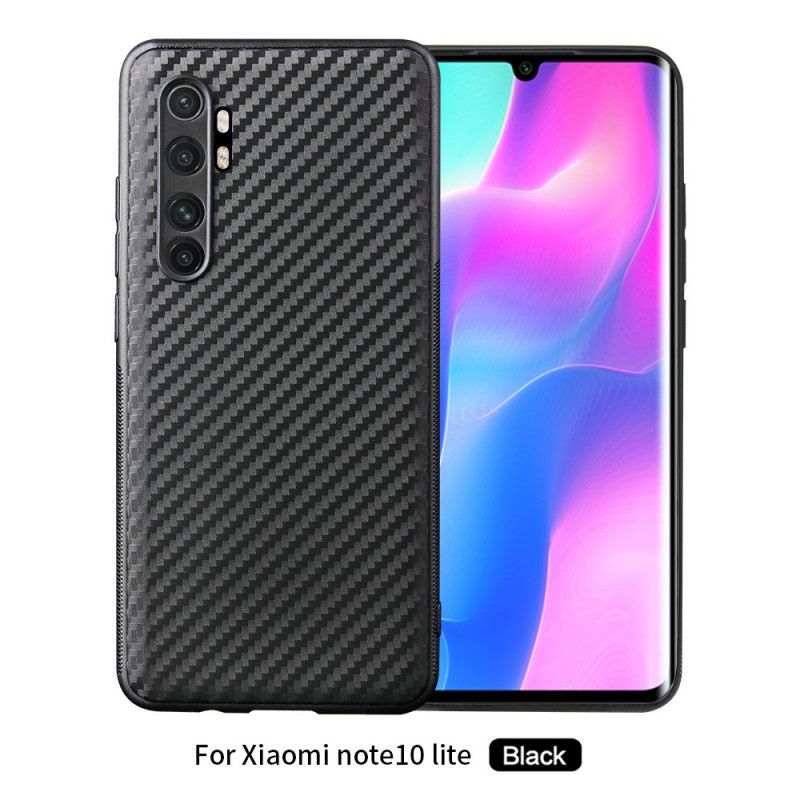 Deksel Xiaomi Mi Note 10 Lite Enkelt Karbonfiber Anti-fall