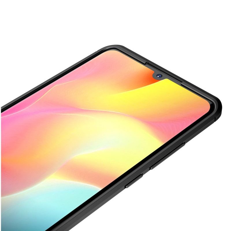 Deksel Xiaomi Mi Note 10 Lite Svart Dobbeltlinjet Litchi-Effekt