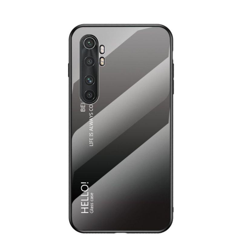 Deksel Xiaomi Mi Note 10 Lite Svart Hei Herdet Glass