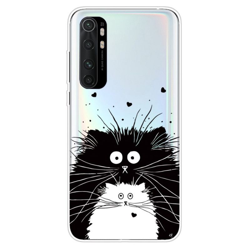 Deksel Xiaomi Mi Note 10 Lite Svart Sjarmerende Katt