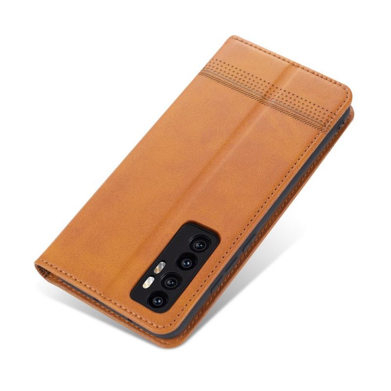 Folio Deksel for Xiaomi Mi Note 10 Lite Svart Azns Skinnstil