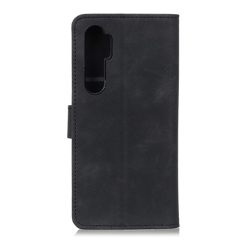 Folio Deksel for Xiaomi Mi Note 10 Lite Svart Vintage Khazneh-Effektmatte I Skinn