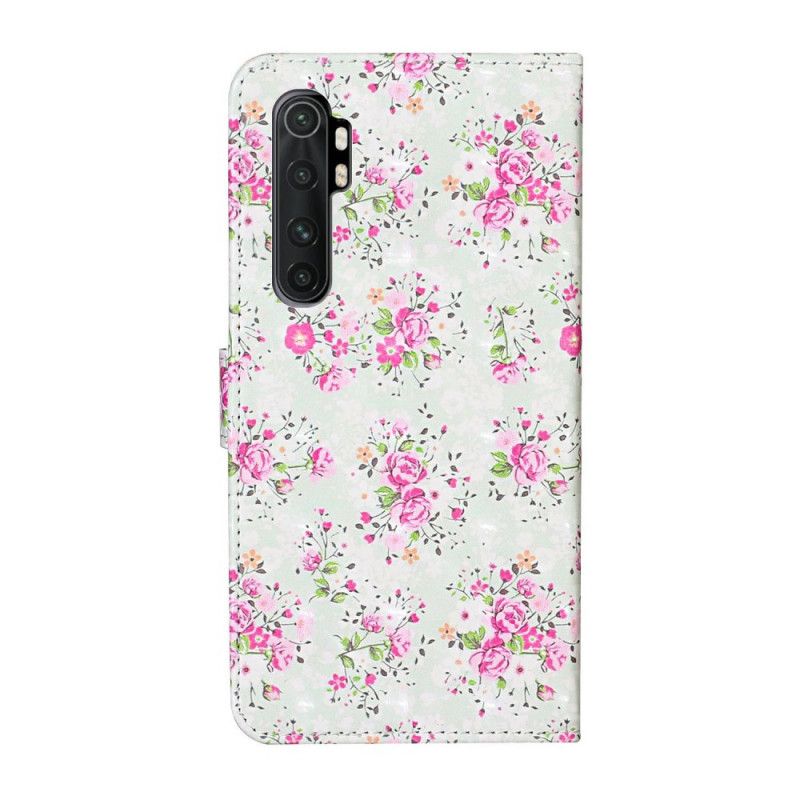 Folio Deksel Xiaomi Mi Note 10 Lite Blomster For Frihetsdesign