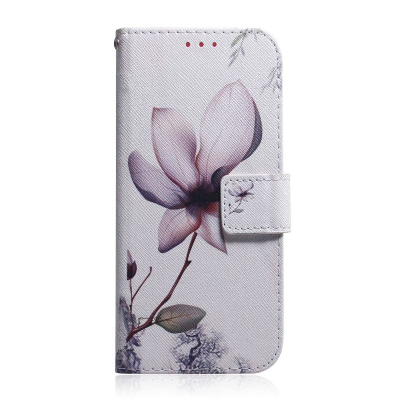 Folio Deksel Xiaomi Mi Note 10 Lite Gammel Roseblomst Anti-fall