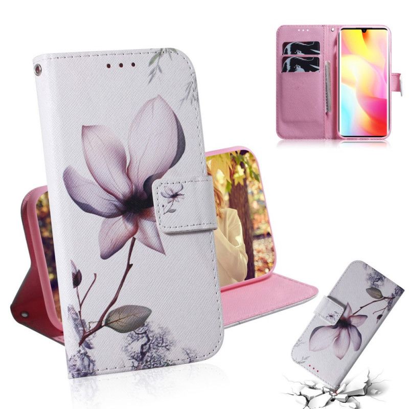 Folio Deksel Xiaomi Mi Note 10 Lite Gammel Roseblomst Anti-fall