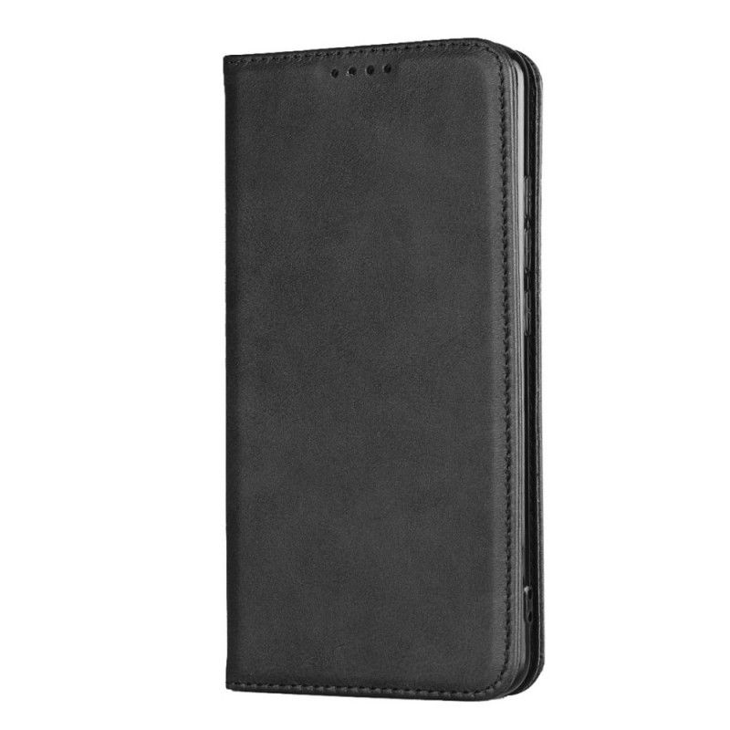 Folio Deksel Xiaomi Mi Note 10 Lite Svart Elegant Delt Skinn