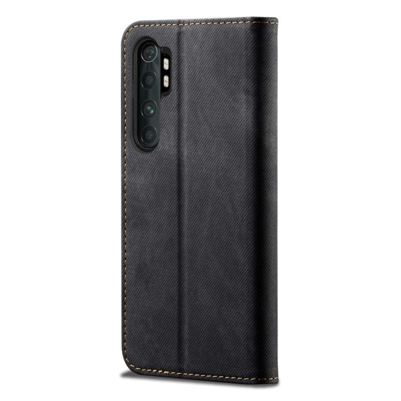 Folio Deksel Xiaomi Mi Note 10 Lite Svart Jeansstoff