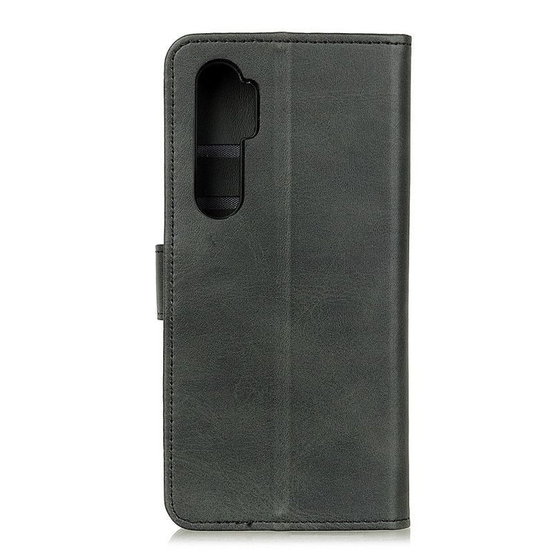 Folio Deksel Xiaomi Mi Note 10 Lite Svart Retro Matt Skinneffekt