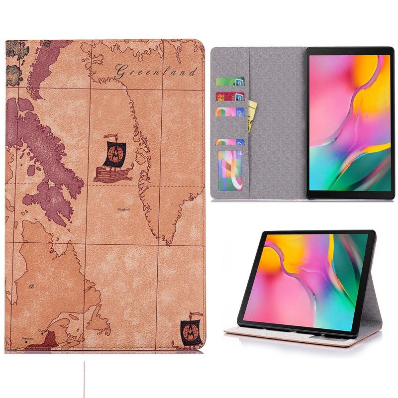 Case Etui Samsung Galaxy Tab S6 Lite Grå Mobildeksel Vintage Kort