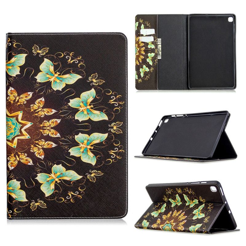 Case Etui Samsung Galaxy Tab S6 Lite Svart Sommerfugleserie