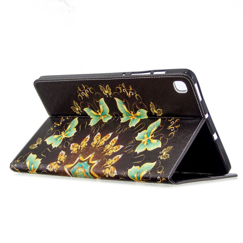 Case Etui Samsung Galaxy Tab S6 Lite Svart Sommerfugleserie