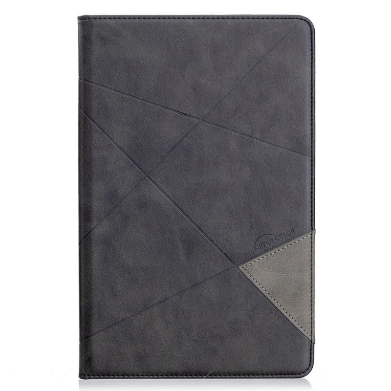 Etui for Samsung Galaxy Tab S6 Lite Svart Geometrisk Skinneffekt