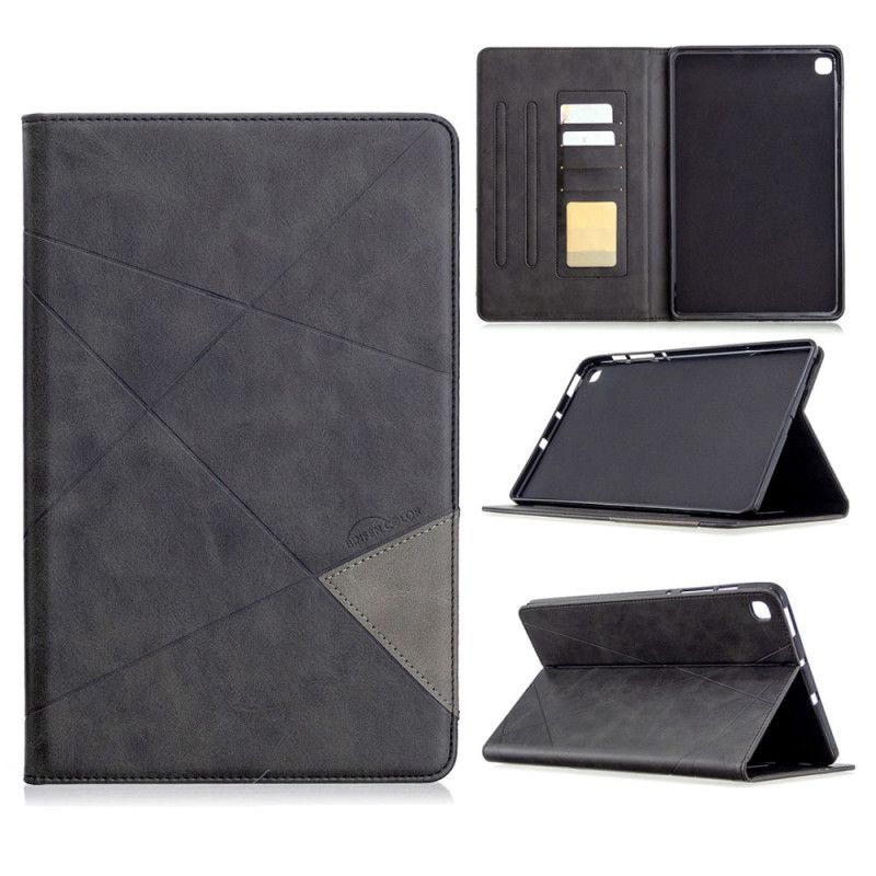 Etui for Samsung Galaxy Tab S6 Lite Svart Geometrisk Skinneffekt