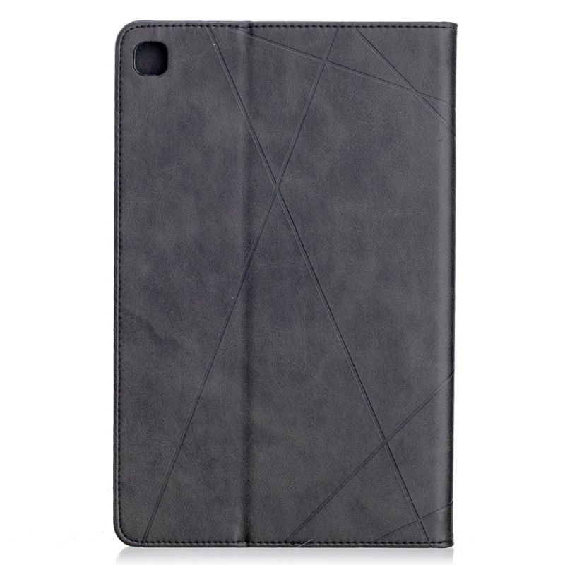 Etui for Samsung Galaxy Tab S6 Lite Svart Geometrisk Skinneffekt