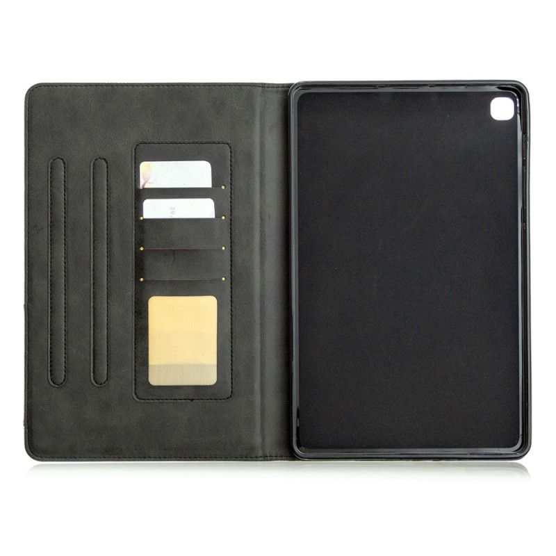 Etui for Samsung Galaxy Tab S6 Lite Svart Geometrisk Skinneffekt