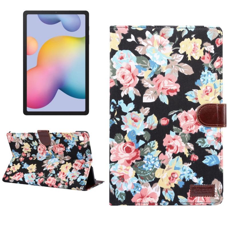 Folio Deksel for Samsung Galaxy Tab S6 Lite Svart Frihetsblomster