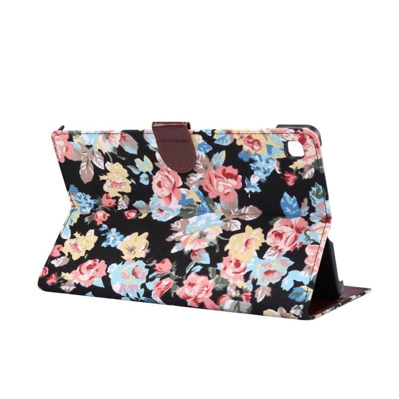 Folio Deksel for Samsung Galaxy Tab S6 Lite Svart Frihetsblomster