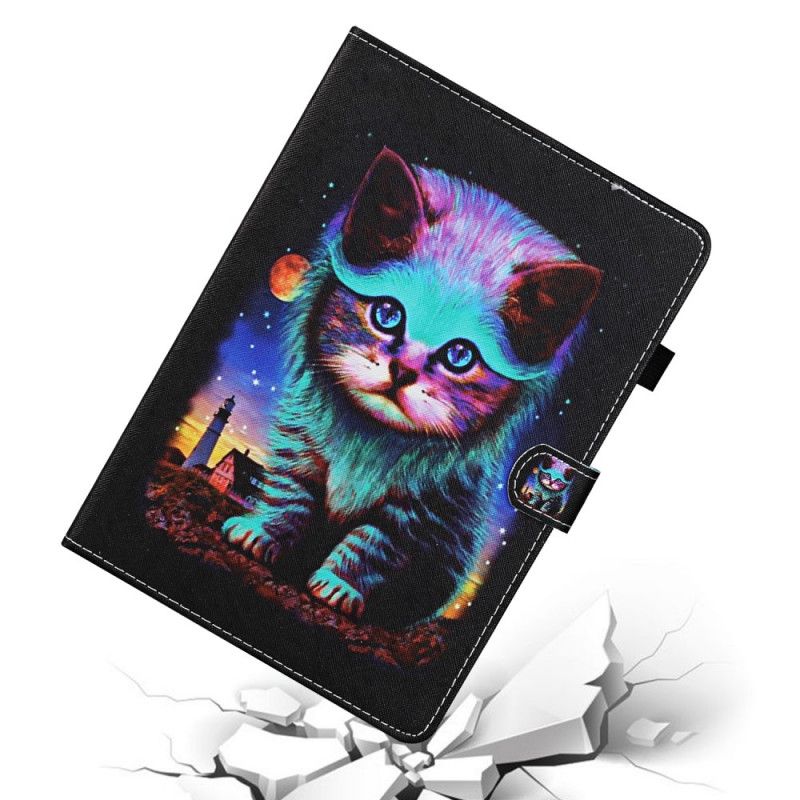 Folio Deksel Samsung Galaxy Tab S6 Lite Elektrisk Katt