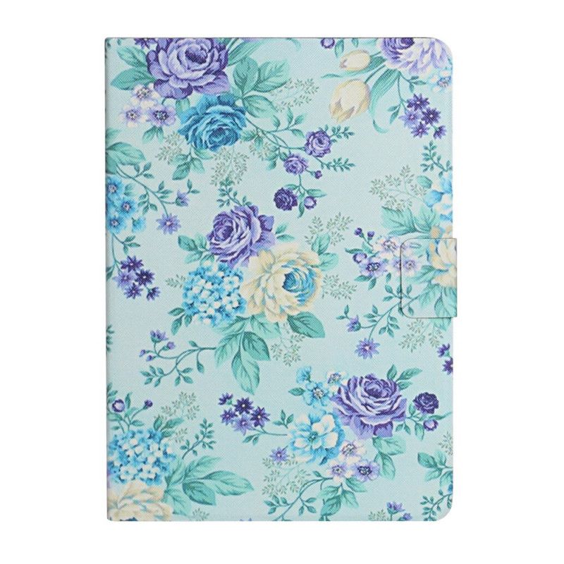 Lærdeksel Folio Deksel Samsung Galaxy Tab S6 Lite Svart Mobildeksel Blomster Blomster Blomster