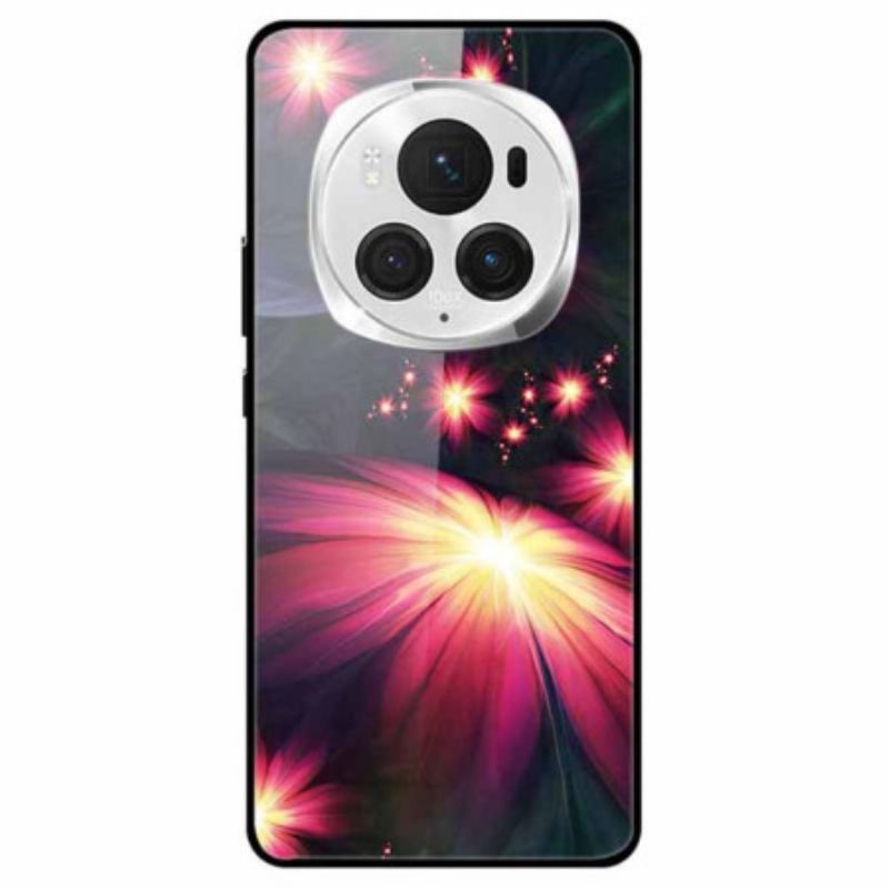 Deksel Honor Magic 6 Pro Herdet Glass Praktfulle Blomster