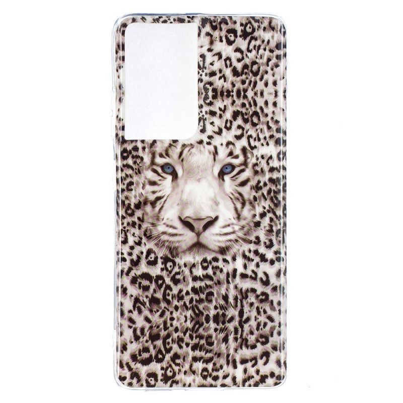 Deksel for Samsung Galaxy S21 Ultra 5G Fluorescerende Leopard