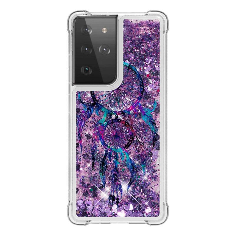 Deksel for Samsung Galaxy S21 Ultra 5G Glitter Dreamcatcher