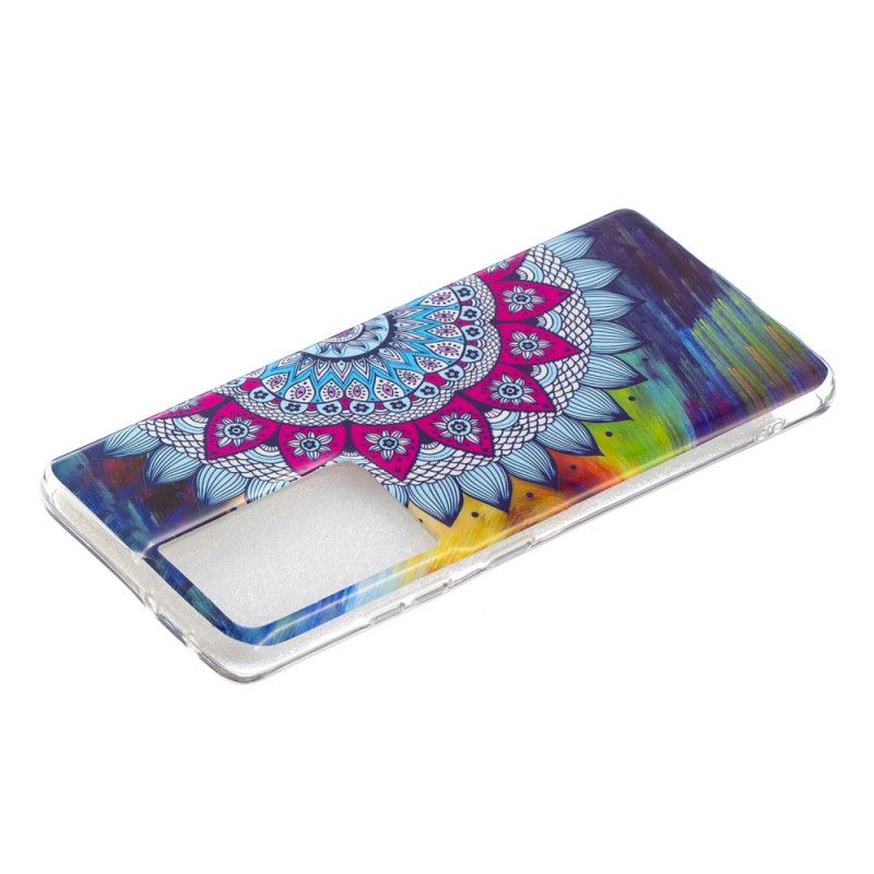 Deksel Samsung Galaxy S21 Ultra 5G Fluorescerende Mandala