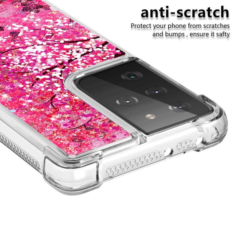 Deksel Samsung Galaxy S21 Ultra 5G Glittertre