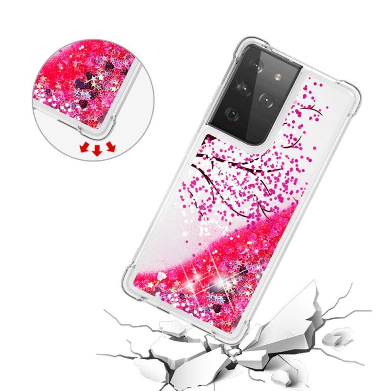 Deksel Samsung Galaxy S21 Ultra 5G Glittertre