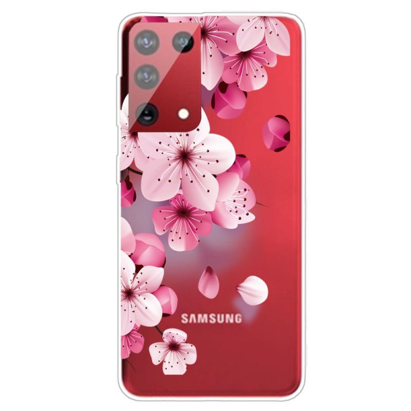 Deksel Samsung Galaxy S21 Ultra 5G Mobildeksel Små Rosa Blomster