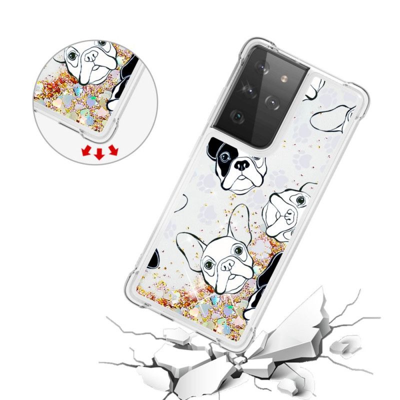 Deksel Samsung Galaxy S21 Ultra 5G Mr Hundeglitter