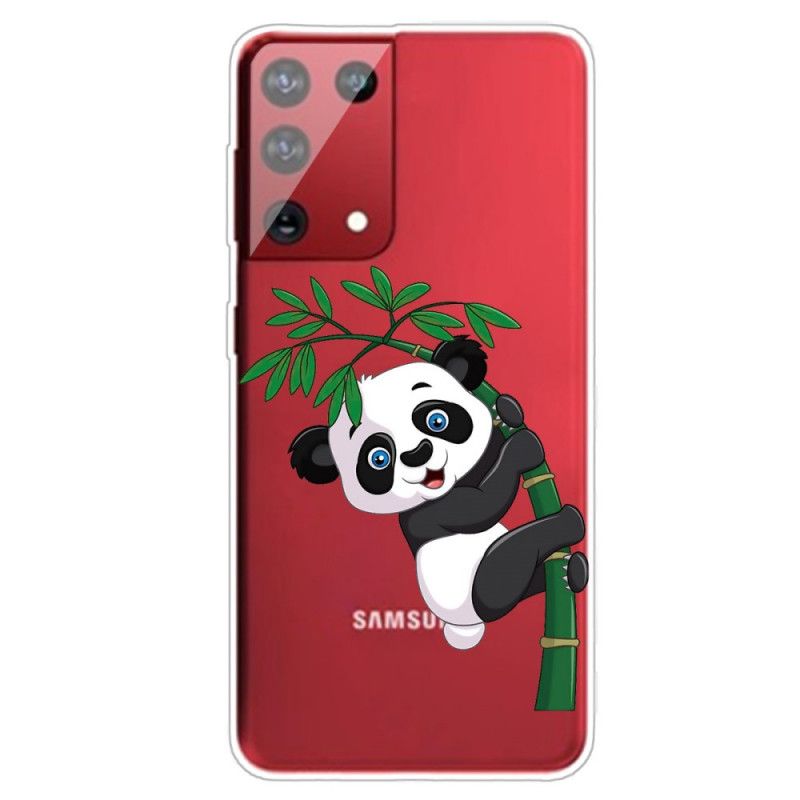 Deksel Samsung Galaxy S21 Ultra 5G Panda På Bambus Anti-fall