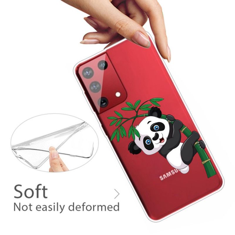 Deksel Samsung Galaxy S21 Ultra 5G Panda På Bambus Anti-fall