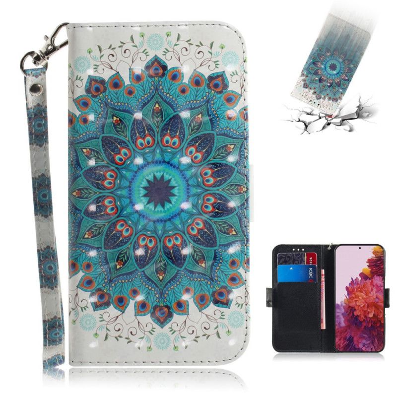 Folio Deksel for Samsung Galaxy S21 Ultra 5G Mesterlig Mandala Med Tanga