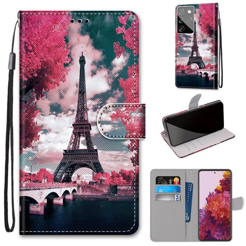 Folio Deksel for Samsung Galaxy S21 Ultra 5G Paris I Blomst