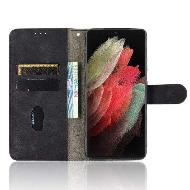 Folio Deksel for Samsung Galaxy S21 Ultra 5G Svart Hud-Berøring