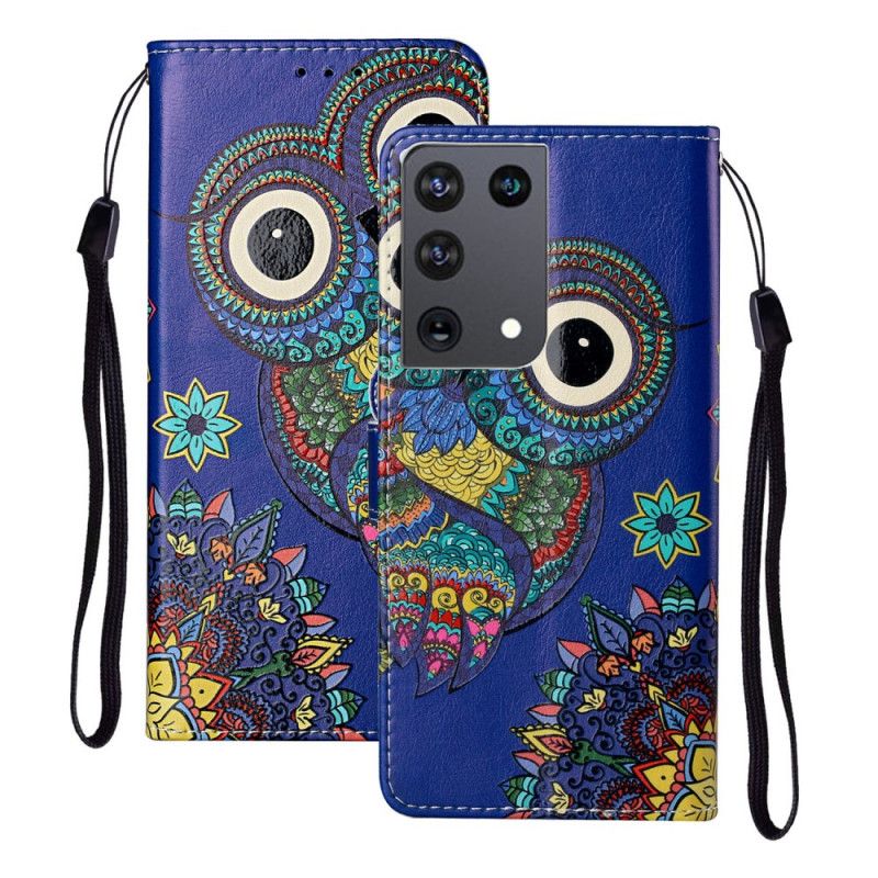 Folio Deksel for Samsung Galaxy S21 Ultra 5G Ugle I Mandala