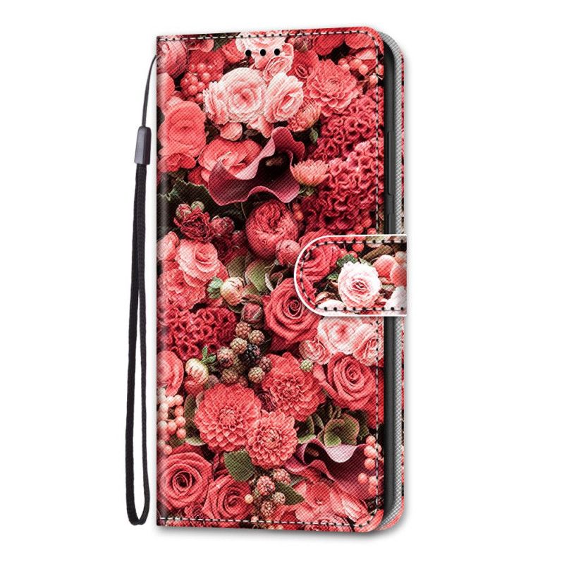 Folio Deksel Samsung Galaxy S21 Ultra 5G Blomsterromantikk Anti-fall