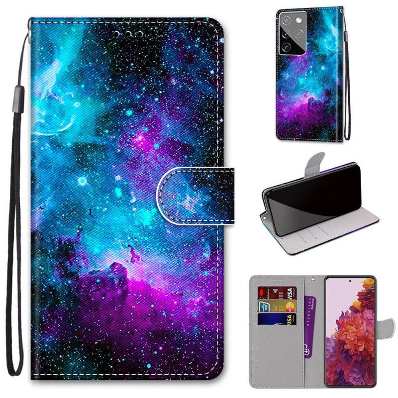 Folio Deksel Samsung Galaxy S21 Ultra 5G Kosmisk Himmel