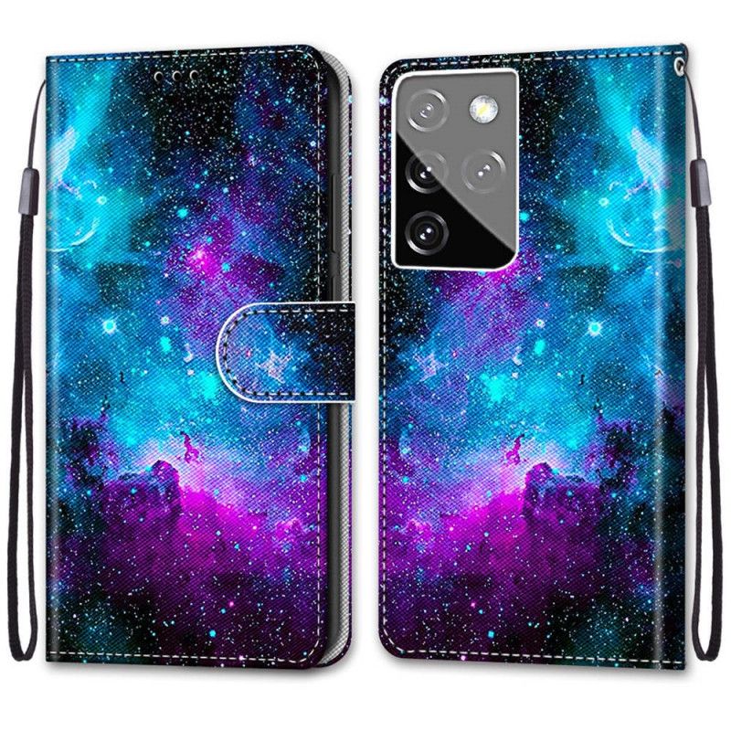 Folio Deksel Samsung Galaxy S21 Ultra 5G Kosmisk Himmel