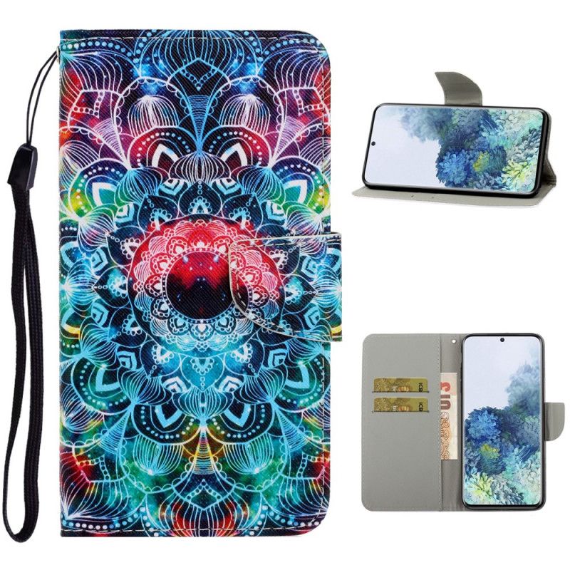 Folio Deksel Samsung Galaxy S21 Ultra 5G Prangende Tanga Mandala